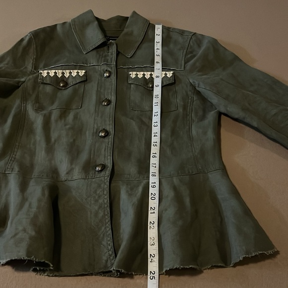 INC International Concepts Women's Linen Embroidered Peplum Jacket -Size M - Picture 8 of 10